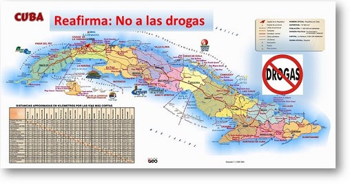 Cuba reitera NO al uso de drogas ilícitas.