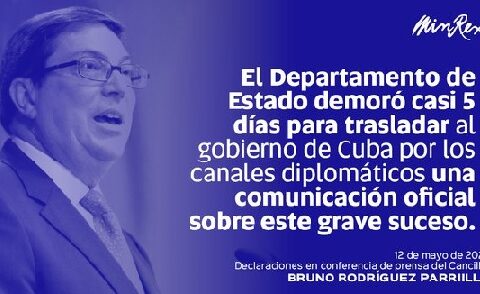 El Ministro de Relaciones Exteriores de Cuba, Bruno Rodríguez Parrilla, denuncia el silencio cómplice del Gobierno estadounidense.