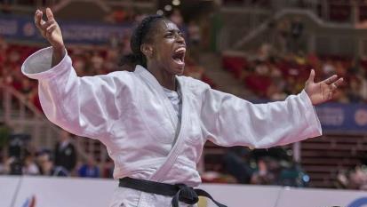 Campeona Santiaguera Kaliema Antomarchi, judoca favorita a los Juegos Olímpicos.