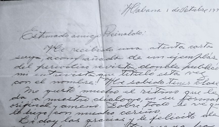 Agradece Rosita Fornés entrevista del periodista Reinaldo Cedeño.