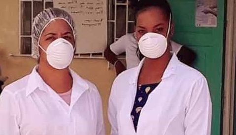 Integrantes de la brigada médica cubana en Jamaica contra la covid-19.