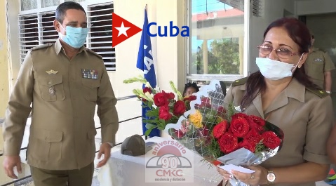 Combatientes de la Región Militar Santiago de Cuba rinden homenaje a la FMC
