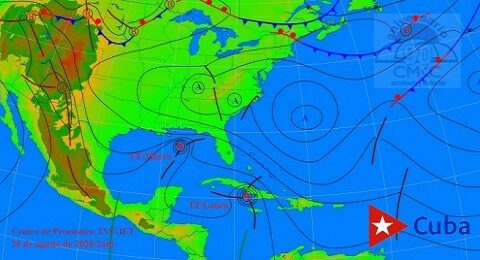 En su tránsito por las costas sureñas de Cuba, la tormenta tropical Laura continuará su recorrido por el archipiélago Jardines de la Reina y puede ganar intensidad