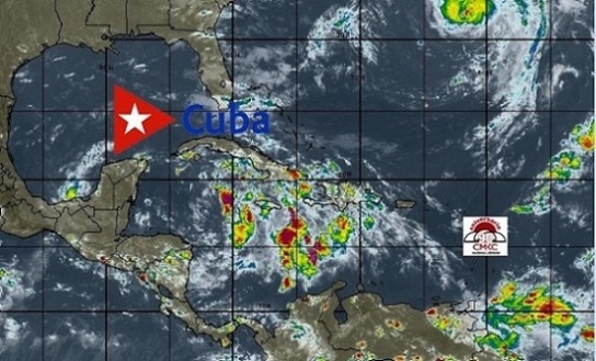 El Centro Pronósticos Nacionales del Instituto de Meteorología, está emitiendo aviso de ciclón tropical sobre la Tormenta Tropical Zeta