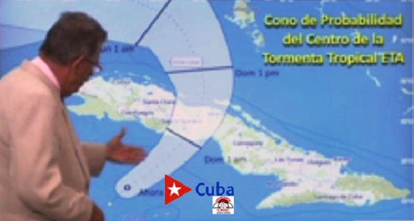 Nuevas precisiones da a conocer el Doctor José Rubiera sobre la tormenta tropical Eta