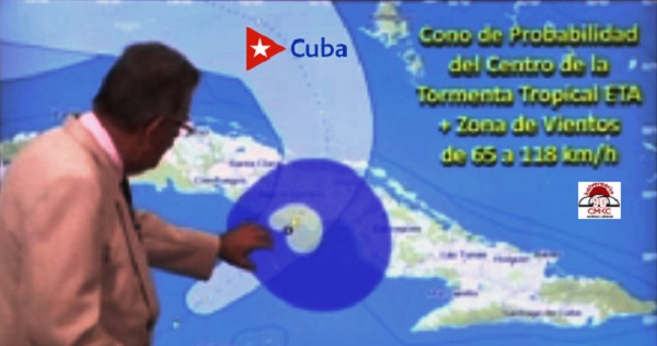 Nuevas precisiones da a conocer el Doctor José Rubiera sobre la tormenta tropical Eta