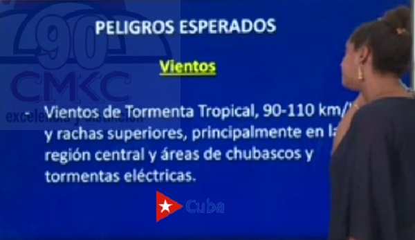 Estas fueron las condiciones y pronóstico al cierre de la tarde de este sábado 7 de noviembre de 2020 en Cuba.