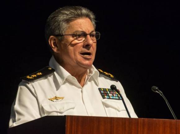 ntervención del Vicealmirante Julio Cesar Gandarilla Bermejo, Viceministro Primero del MININT, en el acto por el Aniversario 55 del Ministerio del Interior (MININT), en la Sala Universal de las FAR, en La Habana, el 6 de junio de 2016.