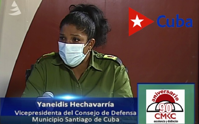 Yaneidis Hechavarría, presidenta del gobierno municipal en Santiago de Cuba. Unos 187 días estuvo Santiago sin la covid-19 y ahora con 56 positivos