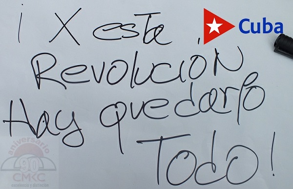 Por esta Rvolución Cubana hay que darlo todo, todo. Jamás rendirnos.