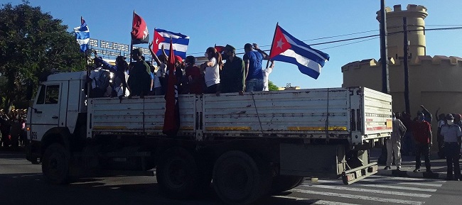 Caravana de la Libertad 2021 desde Santiago de Cuba.