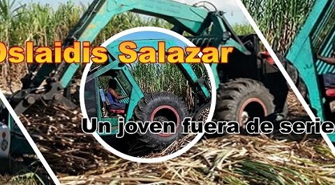 Oslaidis Salazar un joven fuera de serie en el alza y tiro de cañas de azúcar