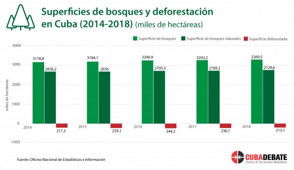 Superficie de bosques. Deforestación