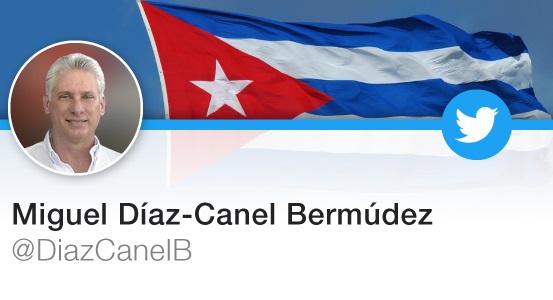 Cuenta en witter del presidente de Cuba, Miguel Díaz Canel Bermúdez