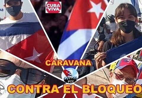 Caravana contra el bloqueo a Cuba, Imagen web: Santiago Romero Chang.