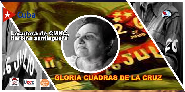 Gloria Cuadras de la Cruz, locutora de CMKC, Heroína santiaguera.Imagen: Santiago Romero Chang