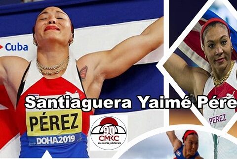 Atleta Santiaguera Yaimé Pérez líder en el lanzamiento del disco