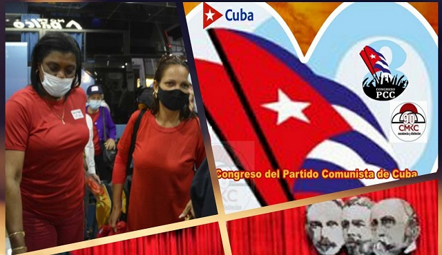 Delegados de Santiago de Cuba y de otras provincias al 8vo. Congreso del Partido. Imagen web: Juvenal Balán y Santiago Romero Chang