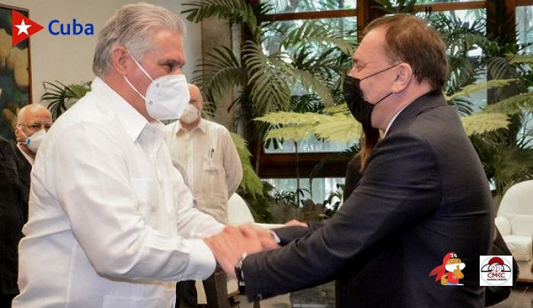 Recibió Díaz-Canel a Vicepresidente del Gobierno de la Federación de Rusia