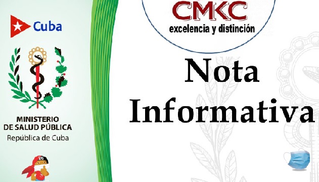 Ministerio de Salud Pública de Cuba. Nota Oficial. CMKC, Radio Revolución