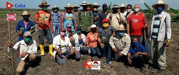 En Ruta Martiana, municipio de Contramaestre, provincia Santiago de Cuba; movimiento de producción agroalimentario.