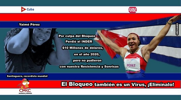 No Al Bloqueo, dice campeona santiaguera Yaimé Pérez, rcordista en lanzamiento del disco