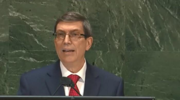 Bruno Rodríguez: «Necesidad de poner fin al bloqueo económico, comercial y financiero impuesto por los Estados Unidos de América contra Cuba»