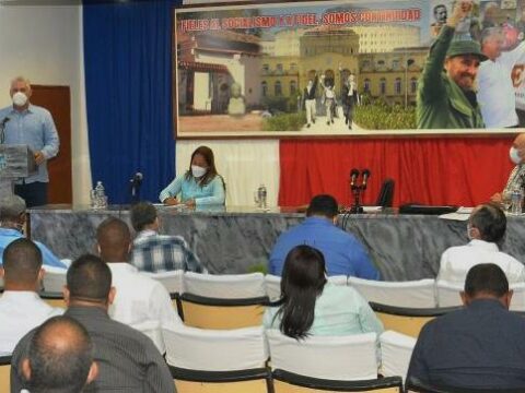 En el municipio especial, el Primer Secretario del Comité Central del Partido Comunista de Cuba y Presidente de la República, Miguel Díaz-Canel Bermúdez