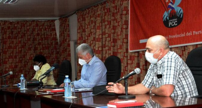 Primer Secretario del Comité Central del Partido y Presidente de la República, Miguel Díaz-Canel Bermúdez, en Sancti Spiritus