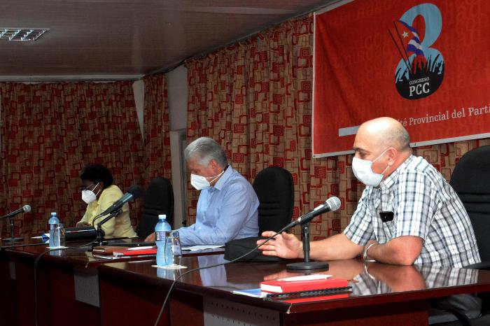 Primer Secretario del Comité Central del Partido y Presidente de la República, Miguel Díaz-Canel Bermúdez, en Sancti Spiritus