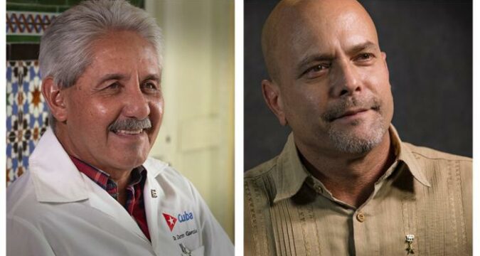 Felicita Díaz-Canel a dos cubanos consagrados a sus respectivas misiones: Gerardo Hernández y Francisco Durán