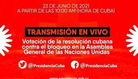 Votación contra el bloqueo a Cuba. En Vivo desde la sede de la ONU