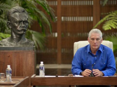 Primer Secretario del Comité Central del Partido y Presidente de la República, Miguel Díaz-Canel Bermúdez