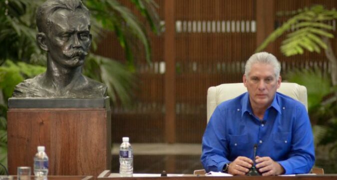 Primer Secretario del Comité Central del Partido y Presidente de la República, Miguel Díaz-Canel Bermúdez