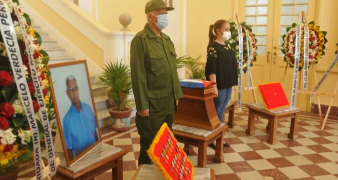 Honras fúnebres del General de Brigada de la Reserva, Marcelo Verdecia Perdomo.