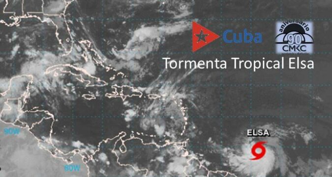 Elsa, tormenta tropical No. 5 al Este Sudeste del Arco de las Antillas Menores en el Caribe