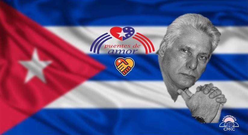 Presidente cubano dialoga con líder del proyecto solidario Puentes de Amor
