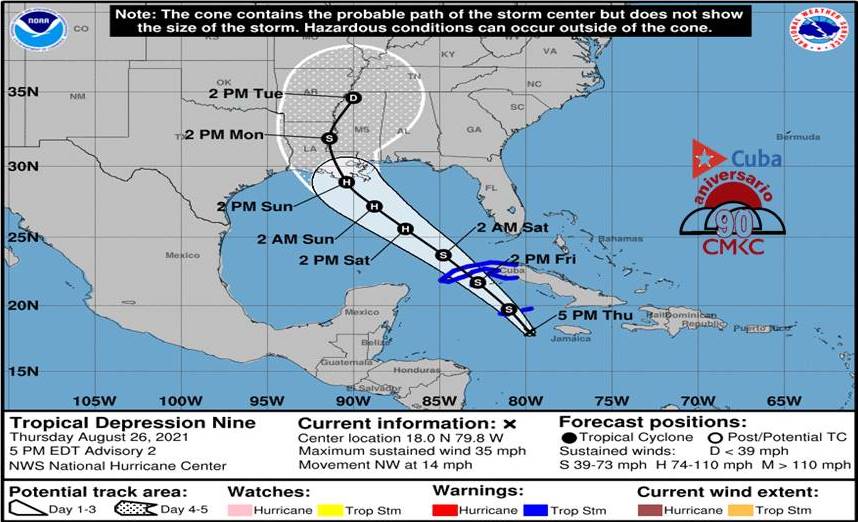 Ida amenaza el occidente de Cuba (+Cono de trayectoria)