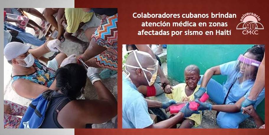 Colaboradores cubanos brindan atención médica en zonas afectadas por sismo en Haití