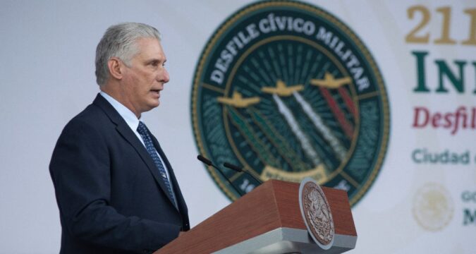 Presidente cubano Díaz Canel en México lindo y querido, por los 211 años del Grito de Dolores