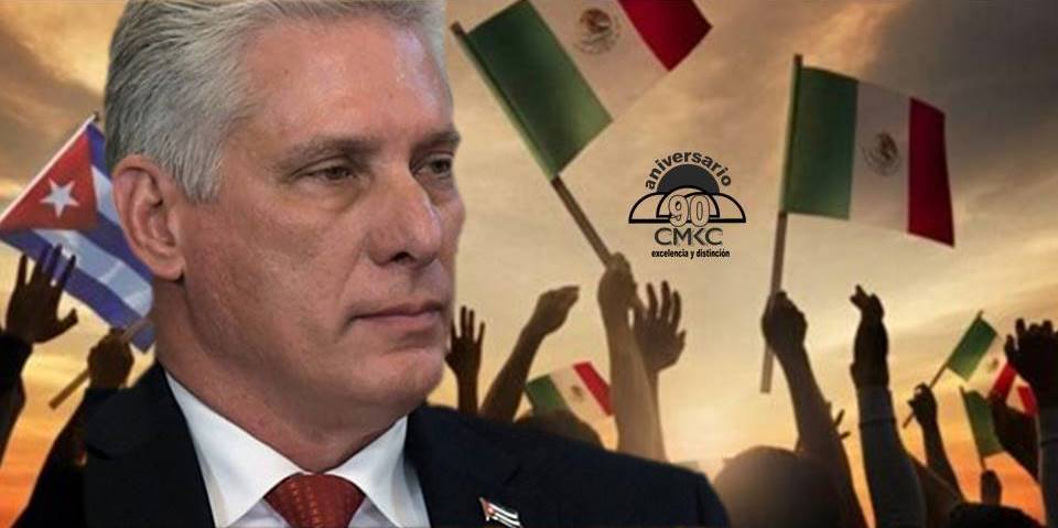 El presidente de Cuba, Miguel Díaz-Canel Bermúdez, arribó a México