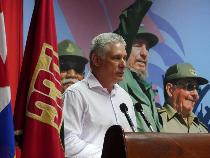 Primer Secretario del Partido Comunista, Miguel Díaz Canel Bermúdez, Presidente de Cuba, en el Pleno del Comité Provincial en Santiago