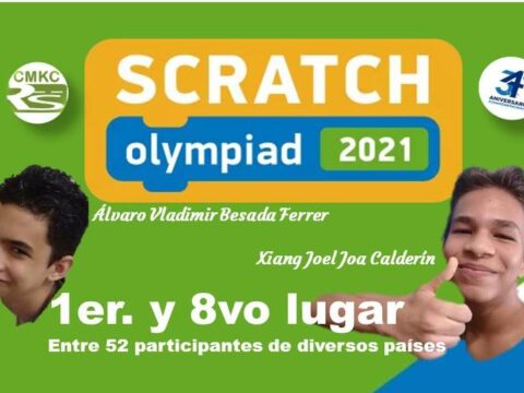 Cubanos Álvaro Vladimir Besada Ferrer, 1er Lugar y Xiang Joel Joa Calderín 8°, en la Olimpiada Internacional de Programación Creativa con Scratch