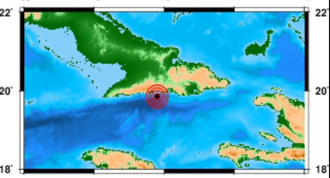 Sismo Perceptible en el oriente cubaano aalcierre de noviembre 2021