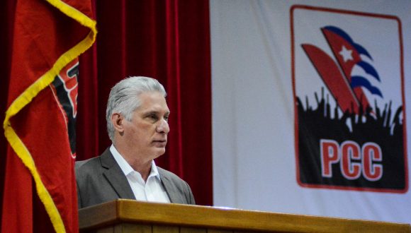 Miguel Mario Díaz-Canel Bermúdez, primer secretario del Comité Central del Partido Comunista de Cuba y presidente de la República