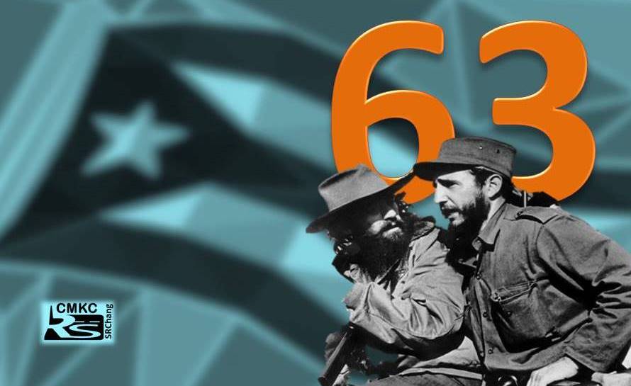 Aniversario 63 de la Revolución Cubana. Son 63 y vamos por más