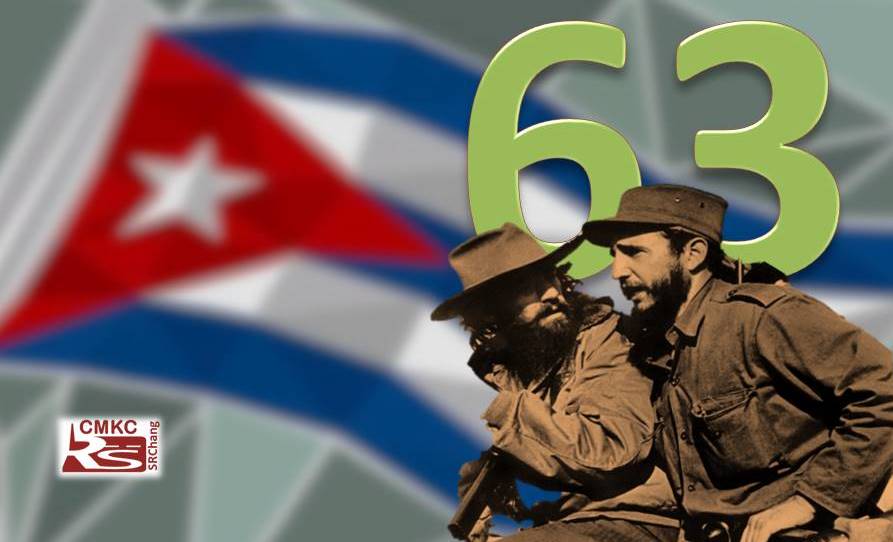 Aniversario 63 de la Revolución Cubana. Son 63 y vamos por más