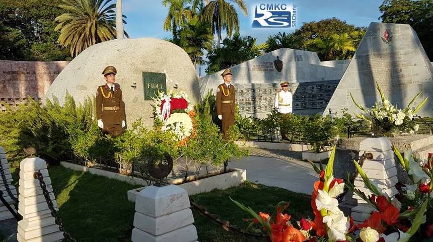 Fidel en Santiago en Cuba