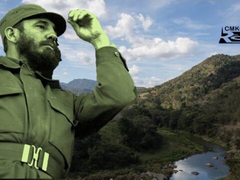 Fidel en Santiago en Cuba