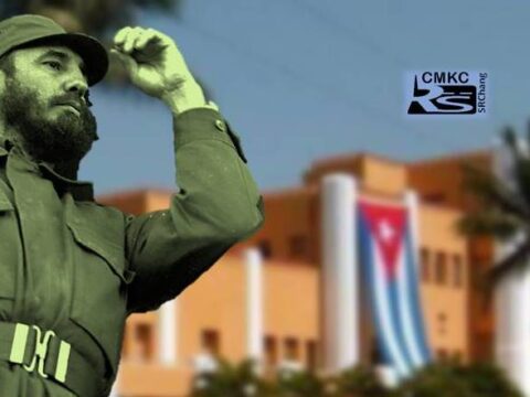 Fidel en Santiago en Cuba